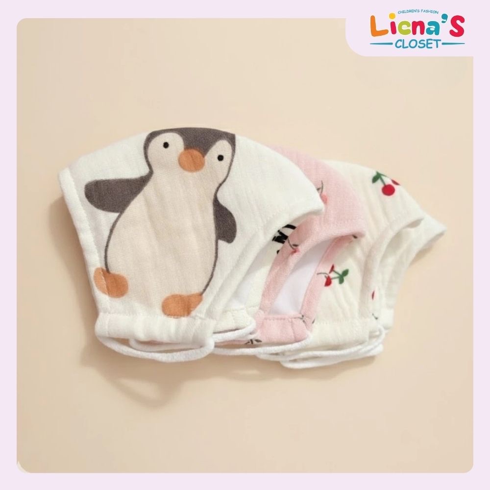 Combo 3 Khẩu Trang Vải Xô Muslin Liena’S Closet Cho Bé 0-12T Mềm Mại Kháng Khuẩn Bảo Vệ Sức KhỏeKT01