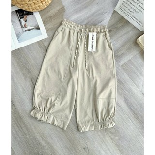Quần Ngố Gấu Bèo Chất Kaki Gió Cạp Chun Co Giãn Tốt Mặc nhà Đi Chơi Thoải Mái