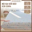 Bộ Ga Giường 3 Món Đũi Ice Cool Sợi Tre Mùa Hè Cao Cấp Mát Lạnh, Ga Bọc + 2 Vỏ Gối Xinh Xắn
