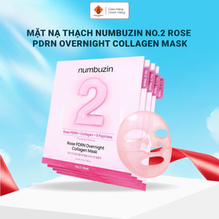 Mặt nạ giấy NUMBUZIN No.2 Rose PDRN Overnight Collagen Plumping Sheet Mask, dưỡng ẩm, phục hồi, căng bóng làn da 33ml