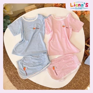 Bộ Cotton Xuất Dư Chất Cotton Mềm Mịn Cho Bé