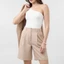 Quần short lửng kaki suông nữ lưng cao bigsize - dư xịn VNXK.