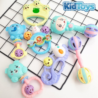 Bộ 7 món lục lạc xúc xắc KidToys – đồ chơi cầm tay phát triển khả năng nắm tay cho bé