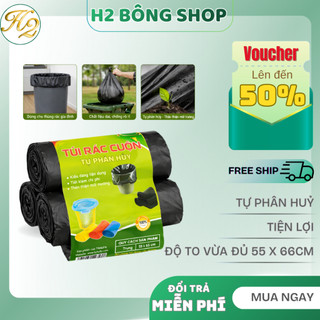 Set 3 Cuộn Túi Đựng Rác Sinh Học Cỡ Trung Màu Ngẫu Nhiên, Túi Rác Sinh Học Bảo Vệ Môi Trường