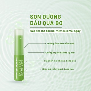 Son Dưỡng Dầu Quả Bơ LALAHOME ORGANIC, Dưỡng Ẩm, Làm Mềm Môi, Hỗ Trợ Cải Thiện Tình Trạng Môi Khô Nẻ
