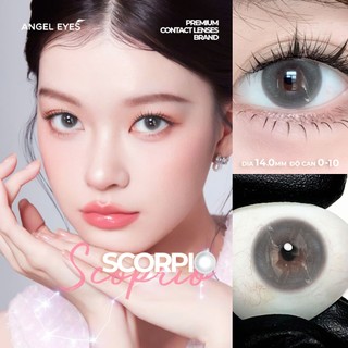 Kính áp tròng 1 ngày SCORPIO xám tây tự nhiên - Dia 14.0mm - Độ cận 0-10 nhãn hiệu Angel Eyes