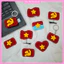 Lá Cờ Việt Nam len Handmade Làm Móc Khóa, Kẹp Tóc