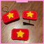 Lá Cờ Việt Nam len Handmade Làm Móc Khóa, Kẹp Tóc