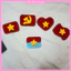 Lá Cờ Việt Nam len Handmade Làm Móc Khóa, Kẹp Tóc