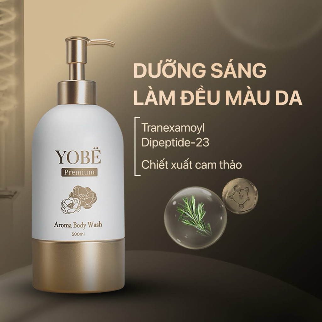 Sữa Tắm YOBE Dưỡng Ẩm Mềm Mịn Da Tinh Dầu Thơm Aroma 500 mL