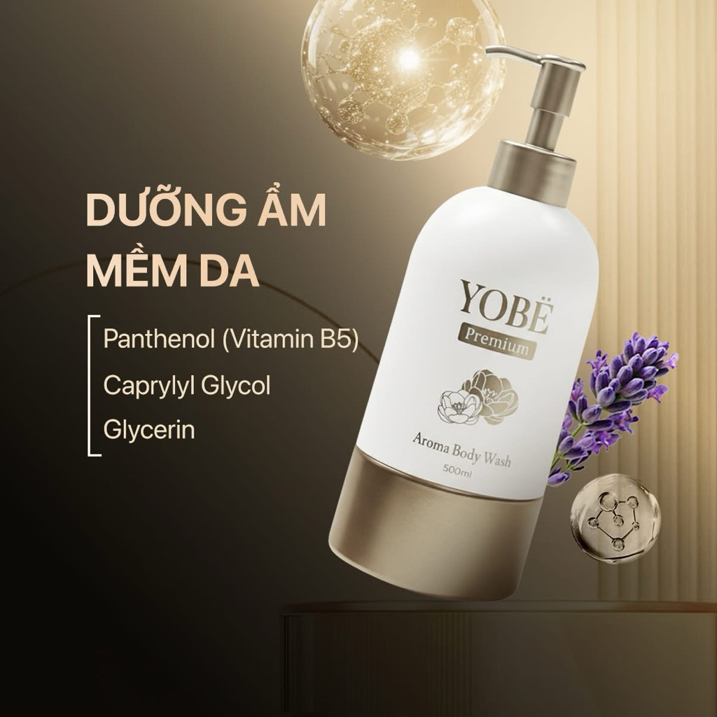 Sữa Tắm YOBE Dưỡng Ẩm Mềm Mịn Da Tinh Dầu Thơm Aroma 500 mL