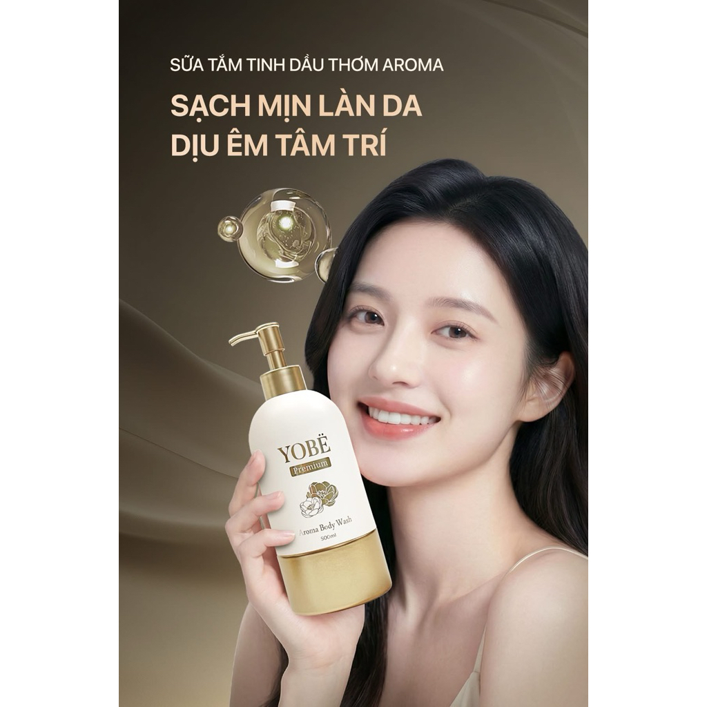 Sữa Tắm YOBE Dưỡng Ẩm Mềm Mịn Da Tinh Dầu Thơm Aroma 500 mL