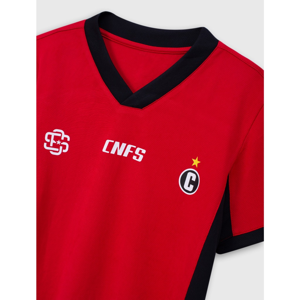 Áo jersey boxy unisex trẻ em CANIFA S form rộng cộc tay in họa tiết Sao Vàng 3TS26S019