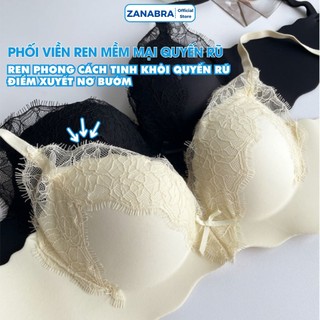 [ BST MỚI 2026 ] Combo Áo Ngực Áo Lót Bra Nữ Su Đúc Viền Ren Mút Dày Vừa Gom Quả ZANABRA A1849