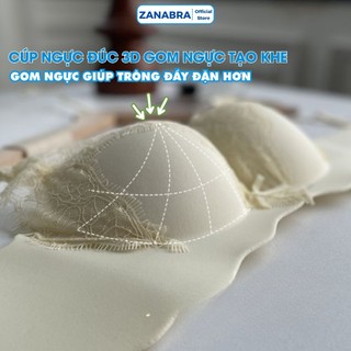 [ BST MỚI 2026 ] Combo Áo Ngực Áo Lót Bra Nữ Su Đúc Viền Ren Mút Dày Vừa Gom Quả ZANABRA A1849