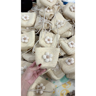 Túi cói đeo chéo dễ thương cho bé gái đi biển, đi chơi