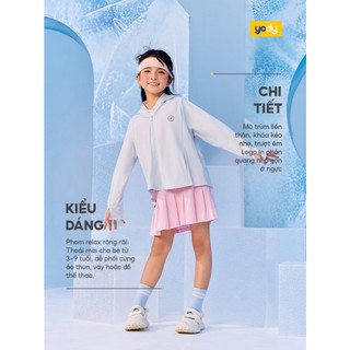 [COOLER & CLOSER] Áo khoác chống nắng trẻ em YODY đa năng thoáng khí vải chống nắng cao cấp KCSJ26A001