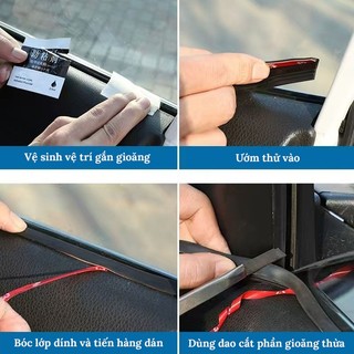 Dải Niêm Phong Cửa Sổ Ô Tô, Gioăng Cao Su Dán Cửa Sổ Xe Hơi – Giảm Ồn, Chống Bụi Hiệu Quả