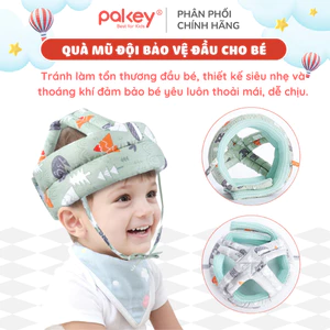 Nón Bảo Vệ Đầu Cho Bé Siêu Nhẹ - Mũ Bảo Hiểm Đầu Cho Bé Tập Đi Lõi Bông, Tùy Chỉnh Độ Rộng