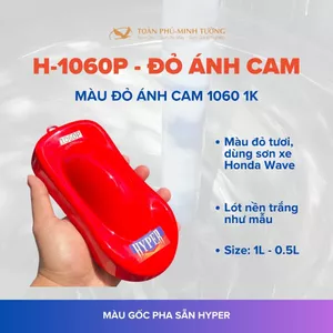 |Đỏ con két| Sơn xe máy HYPER màu đỏ tươi 1060 1K (Code: H-1060P) - 1 Lit