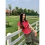 Áo Sơ Mi Nữ Tay Cộc Kẻ Caro Đỏ Vintage, Áo Sơ Mi Babytee Tôn Dáng Retro Y2K | Khao Boutique