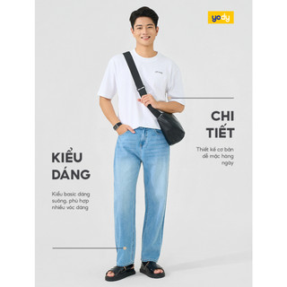 [BST Comfort Me-We] Quần jeans nam YODY form straight ống đứng cotton tự nhiên, denim dày dặn nam tính MCJE26A004