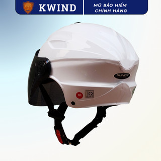 Mũ bảo hiểm nửa đầu kính dài chống nắng, đạt chuẩn, phong cách, freesize 56-59cm, phù hợp nam, nữ