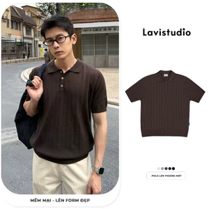 Áo Polo LEN THỎ Local Brand Lavi Studio/ STRIPES Nam Nữ Unisex