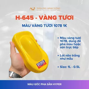 Sơn xe máy HYPER màu vàng 1K (Code H-645) - 1Lít
