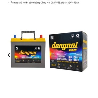 Bình ắc quy khô 12v miễn bảo dưỡng đồng nai CMF 55B24LS 52ah (cọc to)