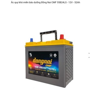 Bình ắc quy khô 12v miễn bảo dưỡng đồng nai CMF 55B24LS 52ah (cọc to)