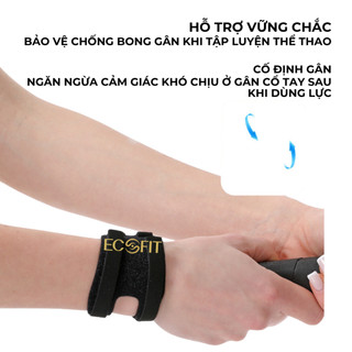 Dây đeo bảo vệ cổ tay ECOFIT tập gym, yoga, chơi thể thao, chống bong gân, hỗ trợ cổ tay TFCC