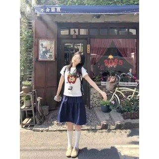 Áo Baby Tee In Hình Nửa Trái Táo Và Ba Ngôi Sao Đỏ Xinh Xắn, Chất Liệu Cotton Mềm Mại Thấm Hút Mồ Hôi