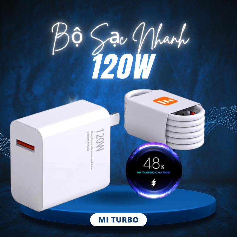 Bộ sạc nhanh 120W 67W 33W có Cáp sạc nhanh USB to TypeC dài 1M cho sạc nhanh an toàn không nóng