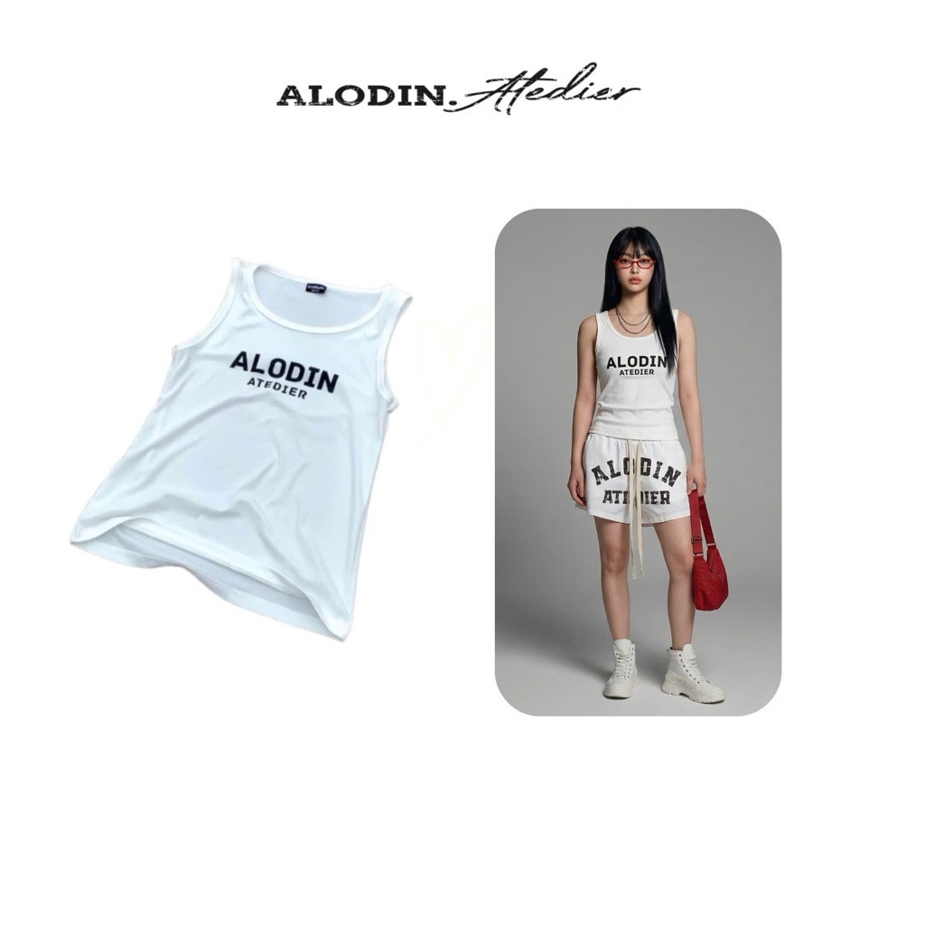 ALODIN.atedier | Áo 3 lỗ in kéo lụa vải tăm lạnh nam nữ