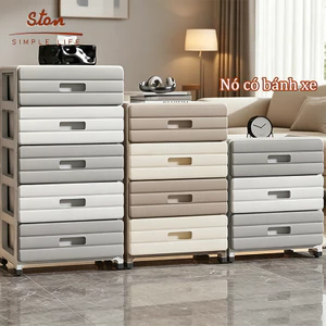 STON Tủ Để Đồ Phòng Ngủ Tiện Lợi 4/5/6 Tầng Tủ Nhựa Để Đồ có ngăn kéo Đa Năng Kệ để đầu giường Chống bụi Đẹp mắt