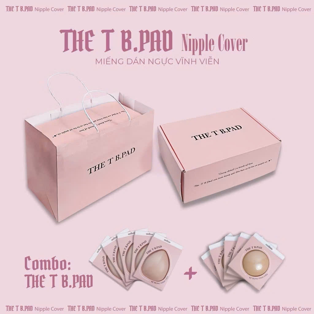 Hộp Quà Tặng Miếng Dán Ngực The T B.Pad Cao Cấp – Combo 10 Đôi Mix 5 Đôi Vát + 5 Đôi Tam Giác, Set Quà Lễ Hội