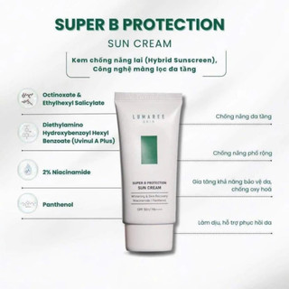 Kem Chống Nắng Lumaree Skin Super B Protection SPF50+ PA++++ Nâng Tone Bảo Vệ Da 50ml