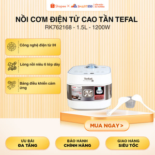 Nồi Cơm Điện Tử Cao Tần Tefal RK762168 1.5L 1200W | IH Nấu Cơm Ngon, Đa Chế Độ, Lòng Nồi Chống Dính | Bảo Hành 12 Tháng