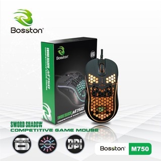 Chuột gaming có dây Bosston M750 đèn LED RGB thiết kế thoáng hơi - độ nhạy 3200 DPI 4 điều chỉnh