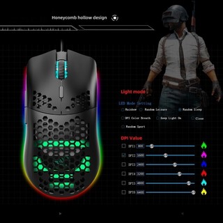 Chuột gaming có dây Bosston M750 đèn LED RGB thiết kế thoáng hơi - độ nhạy 3200 DPI 4 điều chỉnh