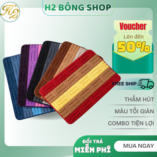 Combo 3 thảm sọc giá hời, thảm lau chân thấm hút