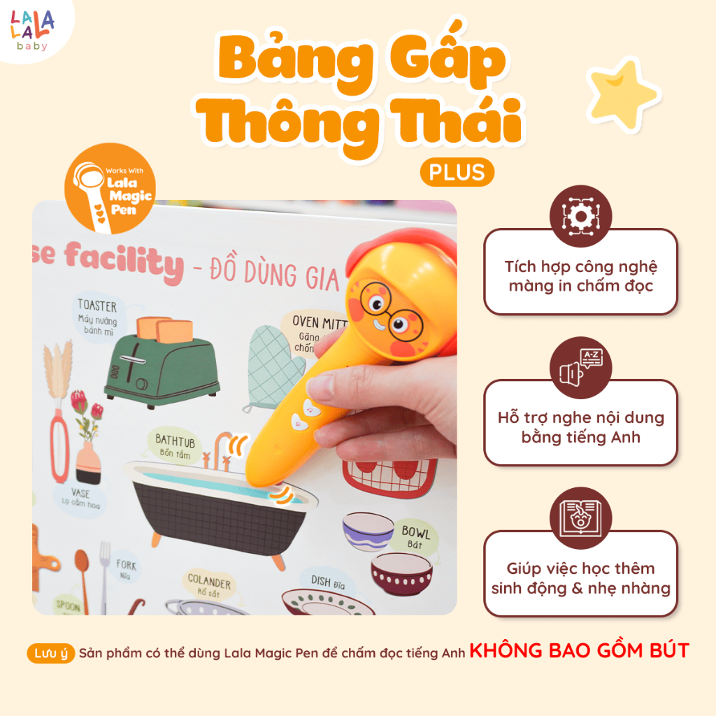 [BẢN NÂNG CẤP] Bảng giáo dục chữ cái cho bé Song Ngữ bảng gấp thông thái Lalala baby đồ chơi nhiều chủ đề thú vị