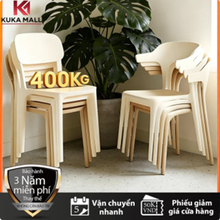 Ghế Tựa Lưng Nhựa, Ghế Ăn Hiện Đại, Nhựa PP Xếp Chồng, Dùng Cho Gia Đình, Gọn Nhẹ, Tiết Kiệm Chỗ