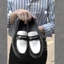 Giày da bò Penny Loafer Black White LEMANS, da bò thuộc nguyên tấm, tăng chiều cao 4cm BH 24T