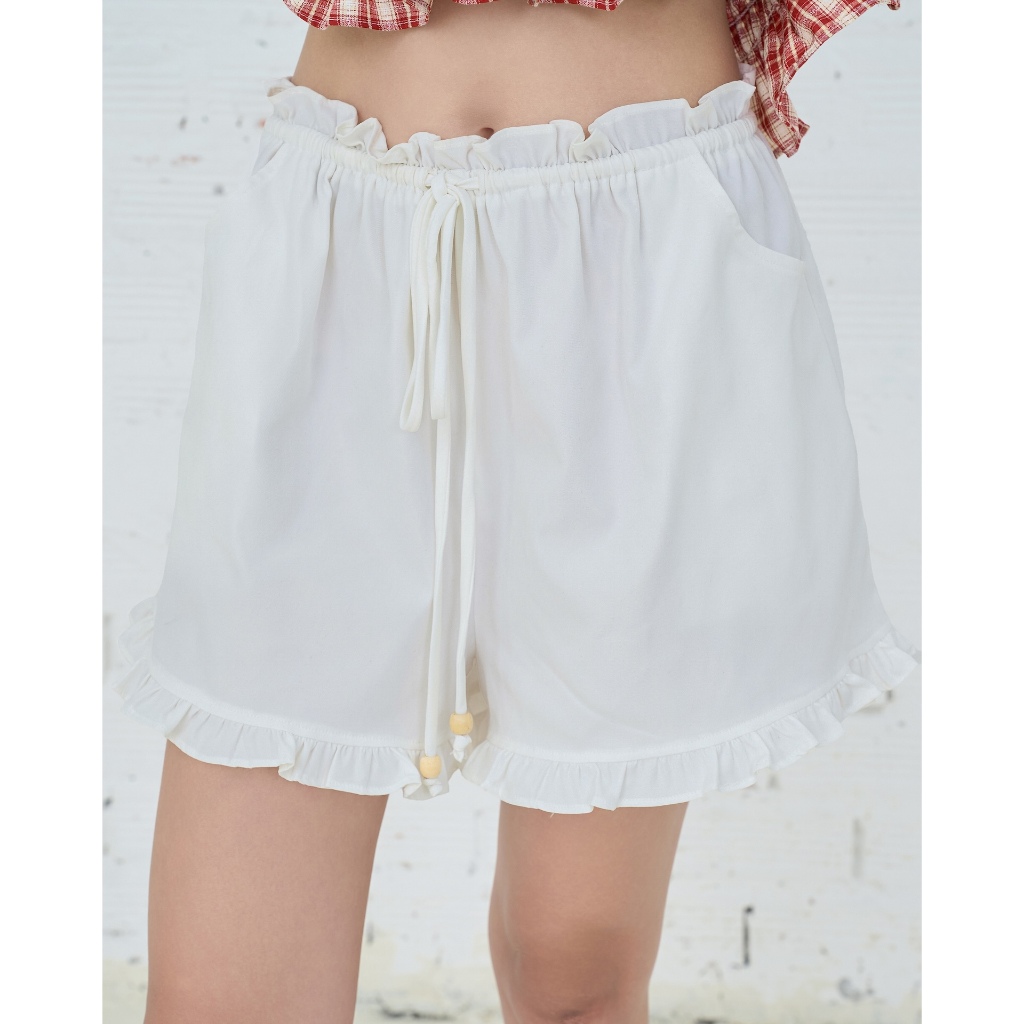 Quần Shorts Nữ LAGOS Mùa Hè Đi Biển Viền Bèo Dễ Thương SECODEE