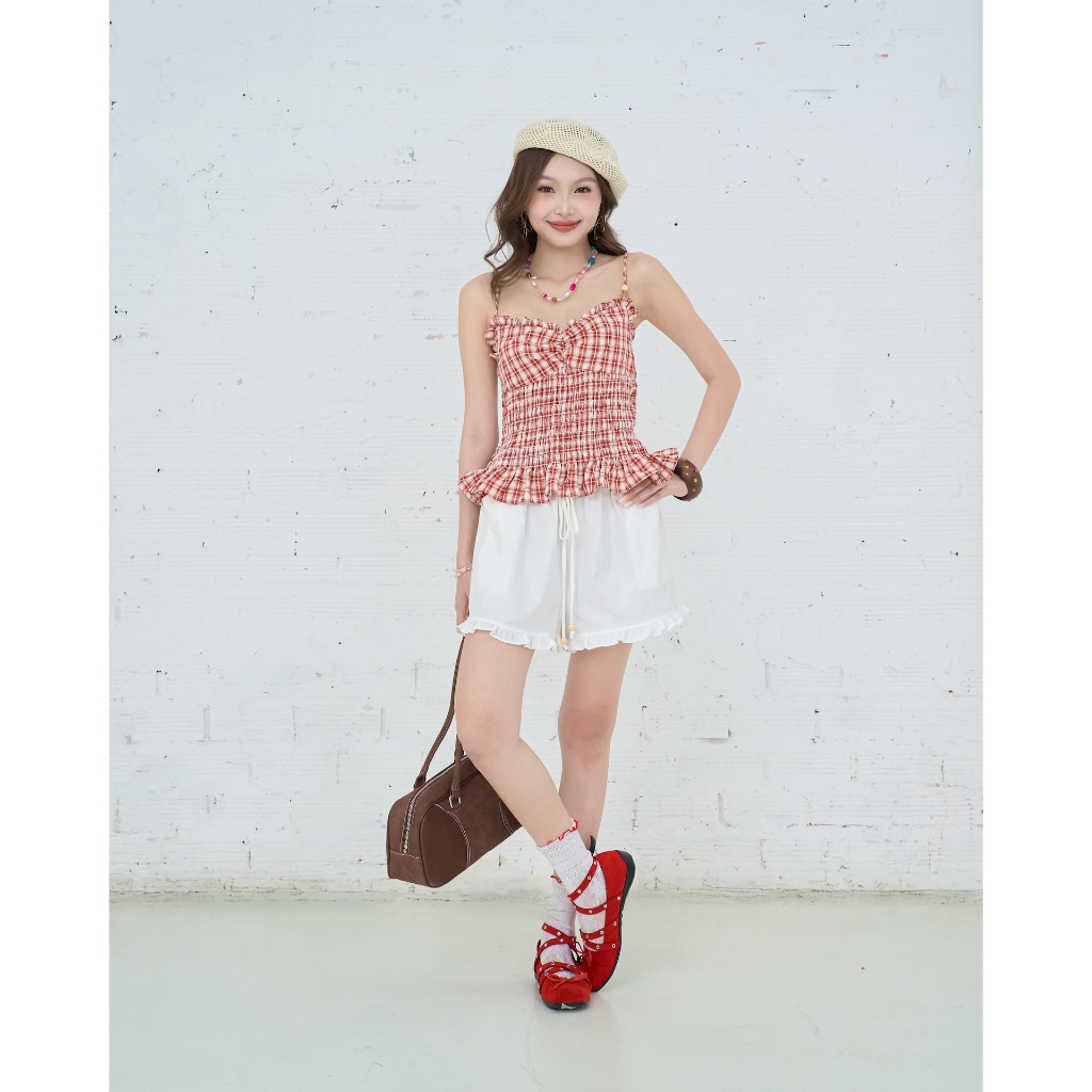 Quần Shorts Nữ LAGOS Mùa Hè Đi Biển Viền Bèo Dễ Thương SECODEE