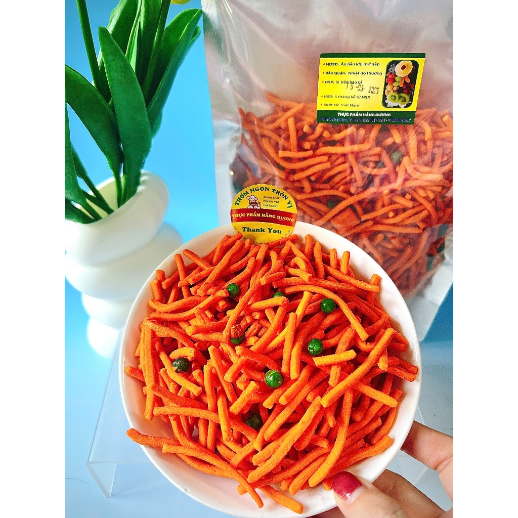 500g Bim Bim Tăm Đậu Hà Lan giòn, giòn