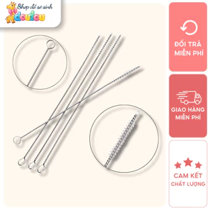 Cọ Rửa Ống Hút Bình Sữa DouDou Cho Bé Bằng Thép Không Gỉ, Uốn Cong Dễ Dàng A45