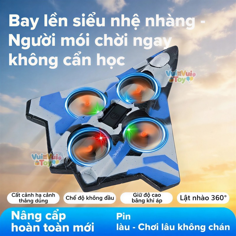 ✈️Máy bay điều khiển từ xa mô hình xốp – Đồ chơi drone chịu va đập cho trẻ em